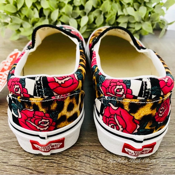 NWT Vans Rose / Animal Checker Slip On - Picture 5 of 8